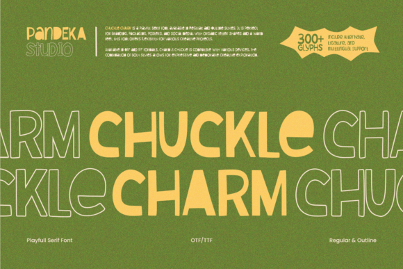 Chuckle Charm: A Playful Serif Font for Campaign Headlines