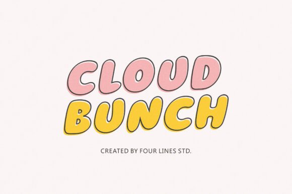 Cloud Bunch: A Playful Display Font for Digital Branding