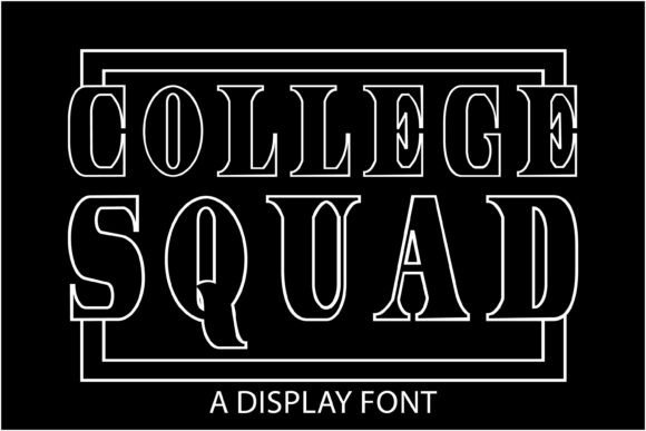 College Squad: A Joyful Display Font for Editorial Charm