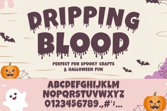 Dripping Blood Halloween Font for Editorial Spookiness