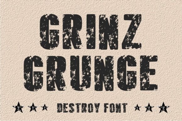 Grinz Grunge: A Bold Display Typeface for Editorial Impact
