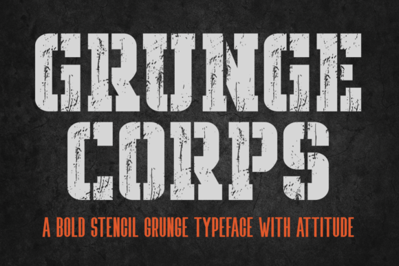 Grunge Corps Font: Bold, Rugged Branding for Small Businesses