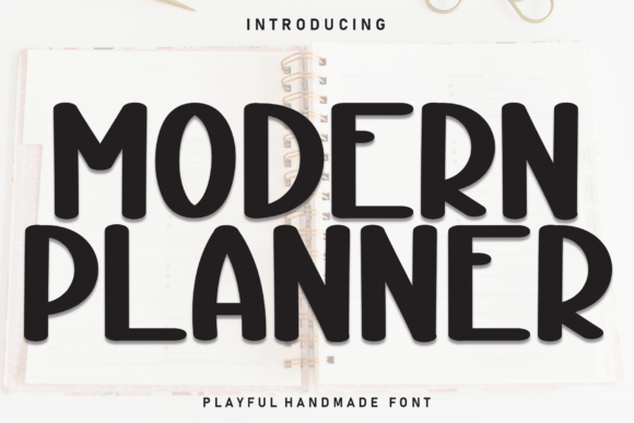 Modern Planner: A Friendly Display Font for Small Business Branding