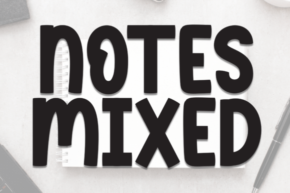 Notes Mixed: A Friendly Display Font for Handmade Creators