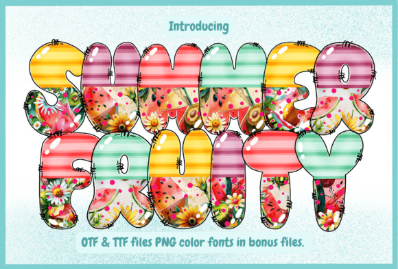 Summer Fruity: A Vibrant Color Font for Digital Branding